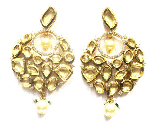 Jewelshingar Jewellery Fine Gold Plated Dangle & Drop Earrings For Girls ( 34783-ace )