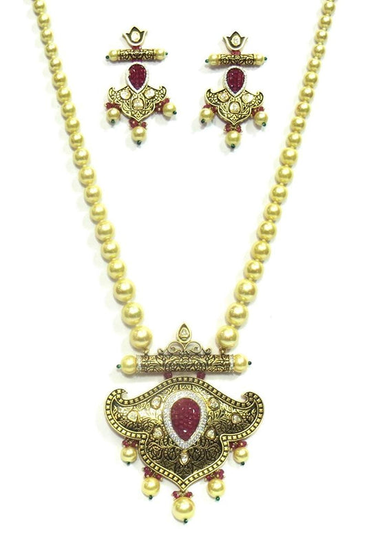 Jewelshingar Jewellery Fine Quality Gold Plated Pendant Set For Women ( 26787-acs )