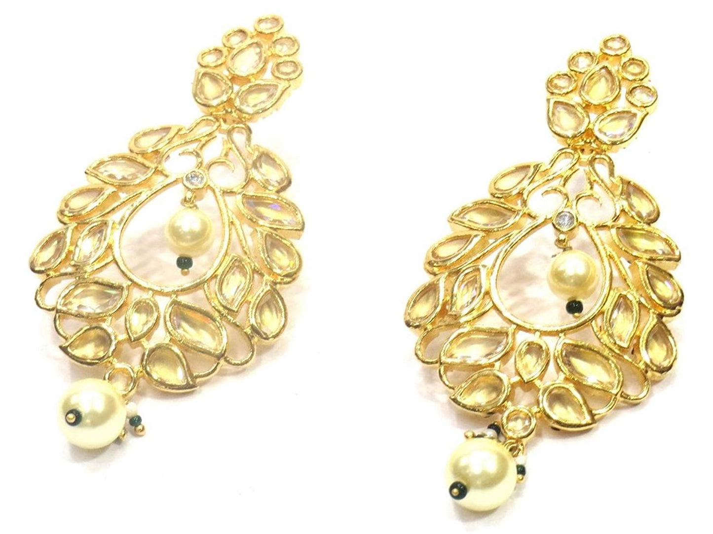 Jewelshingar Jewellery Fine Gold Plated Dangle & Drop Earrings For Girls ( 34787-ace )