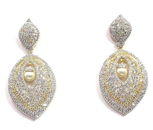 Jewelshingar Jewellery Fine Gold Plated Dangle & Drop Earrings For Girls ( 34305-ead )