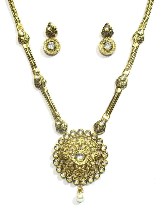 Jewelshingar Jewellery Fine Quality Gold Plated Pendant Set For Women ( 26146-acs )