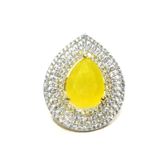 Jewelshingar Jewellery Gold Plated Ring In Yellow Colour For Women ( 20964-ring-yellow )