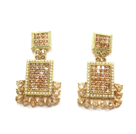 Jewelshingar Jewellery Gold Plated Earrings In Gold Colour For Women ( 21014-pe )