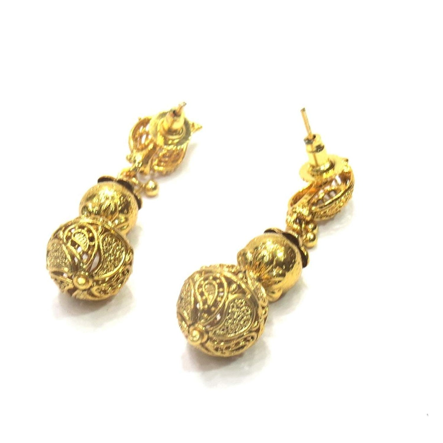 Jewelshingar Jewellery Fine Gold Plated Dangle & Drop Earrings For Girls ( 34976-pe )