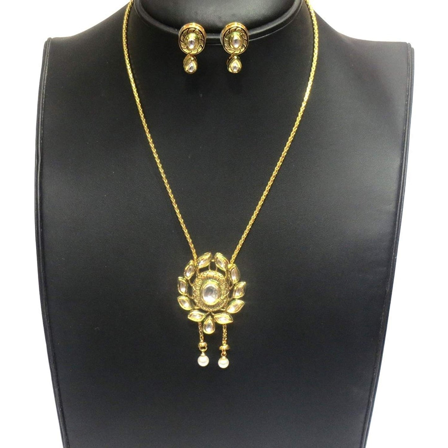 Jewelshingar Jewellery Fine Quality Gold Plated Pendant Set For Women ( 26182-acs )