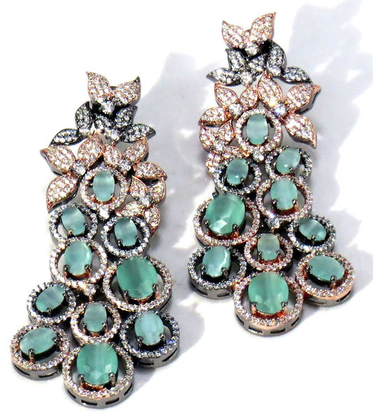 Jewelshingar Jewellery Victorian Plated Diamond Earring For Women ( 62171EAD )