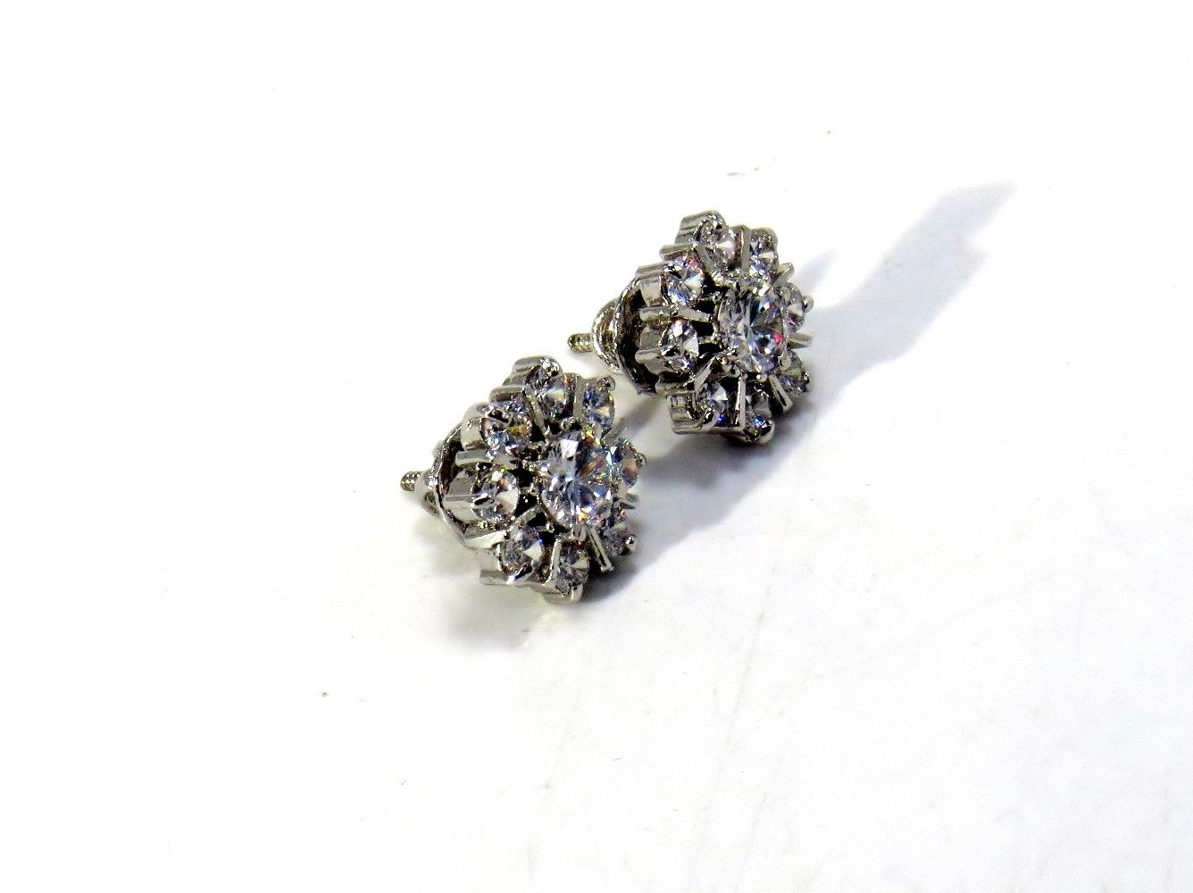 Jewelshingar Jewellery Silver Plated Diamond Earring For Women ( 62188GJT )