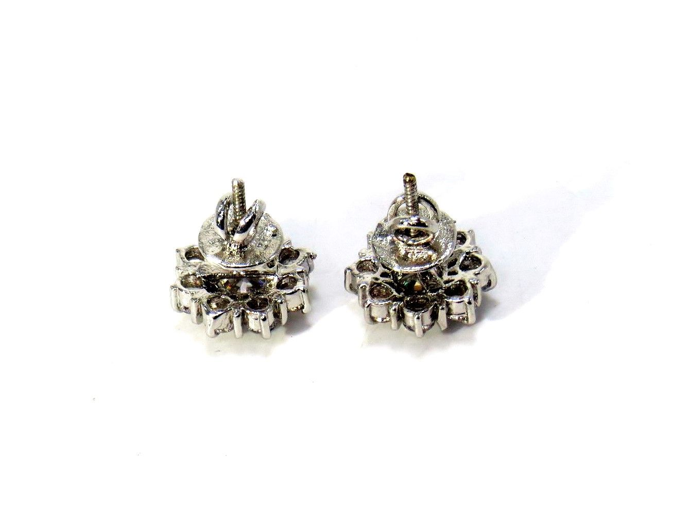 Jewelshingar Jewellery Silver Plated Diamond Earring For Women ( 62188GJT )