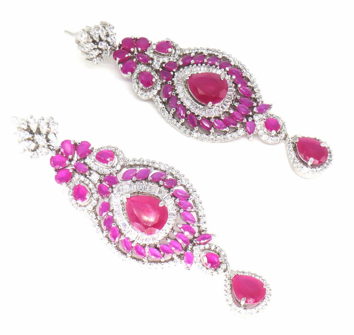 Jewelshingar Jewellery Silver Plated Diamond Earrings For Women ( 62519EAD )