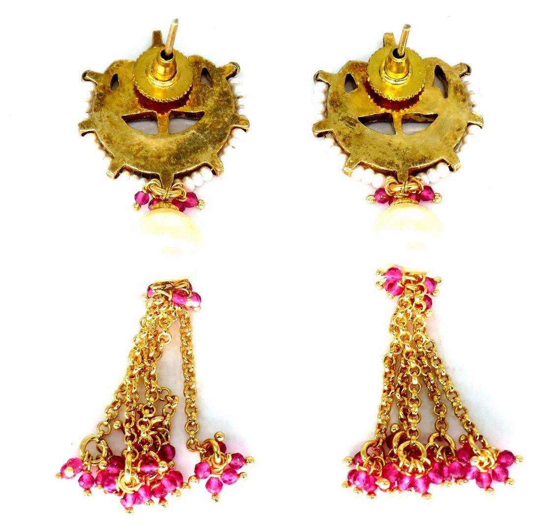 Jewelshingar Jewellery Gold Plated Diamond Earrings For Women ( 62540ACE )
