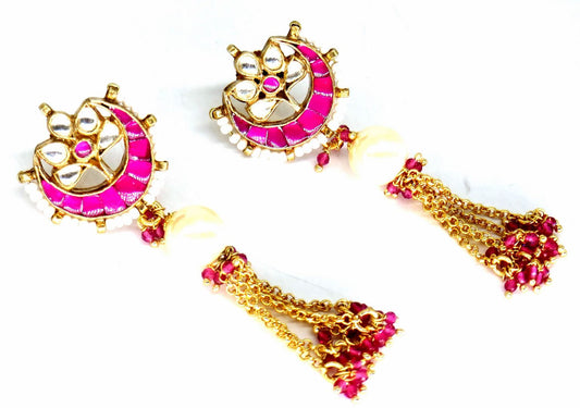 Jewelshingar Jewellery Gold Plated Diamond Earrings For Women ( 62540ACE )