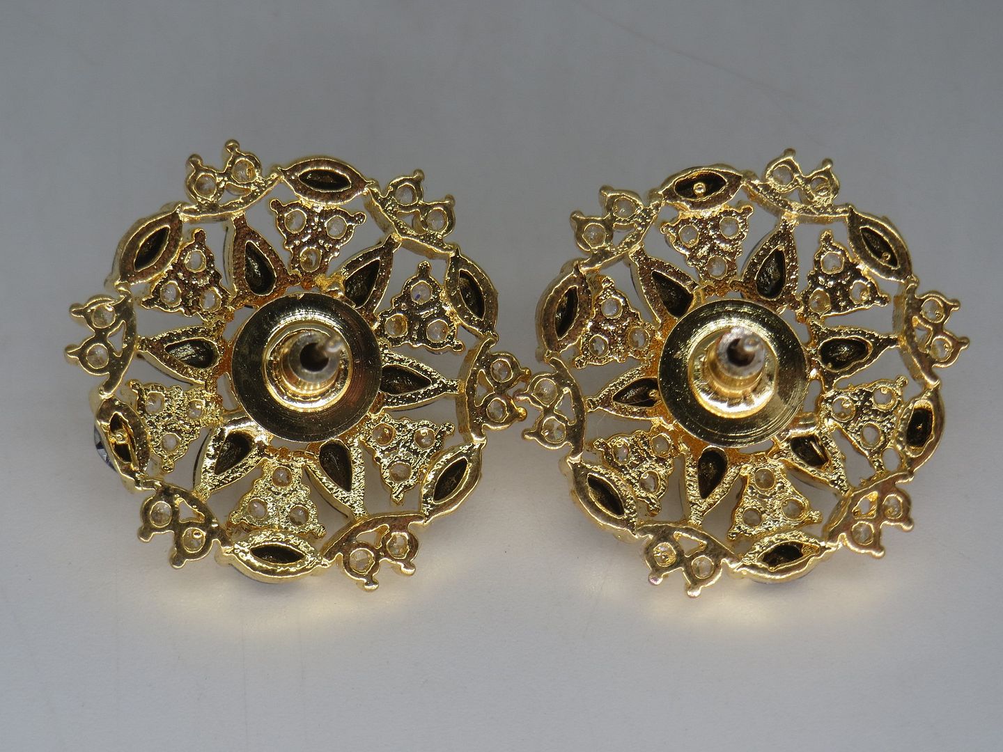 Jewelshingar Jewellery Gold Plated Diamond Earrings For Women ( 62555GJT )