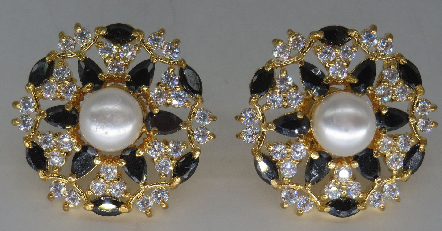 Jewelshingar Jewellery Gold Plated Diamond Earrings For Women ( 62555GJT )