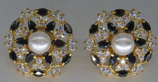 Jewelshingar Jewellery Gold Plated Diamond Earrings For Women ( 62555GJT )