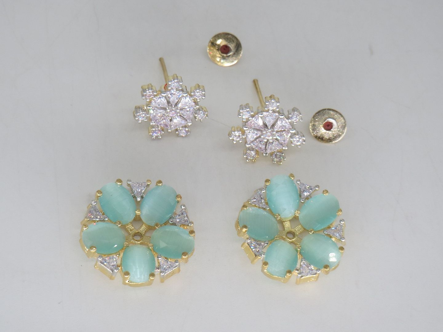 Jewelshingar Jewellery Gold Plated Diamond Earrings For Women ( 62560GJT )