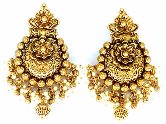 Jewelshingar Jewellery Gold Plated Diamond Earrings For Women ( 62689PED )