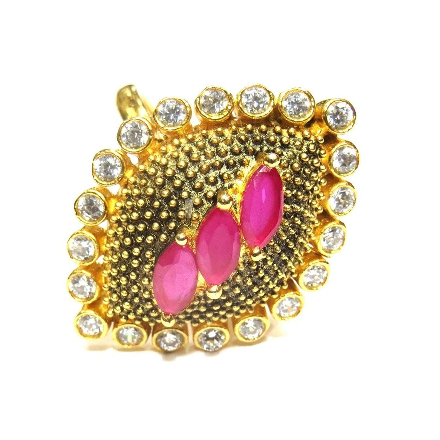 Jewelshingar Jewellery Gold Plated Ring In Gold Colour For Women ( 20968-ring )