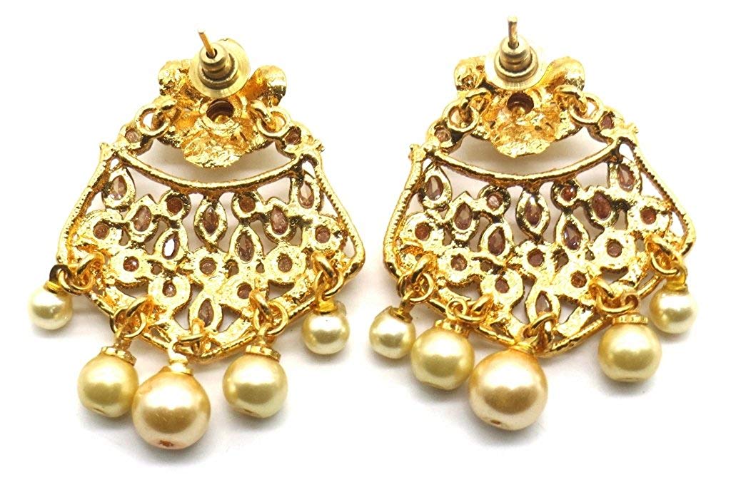 Jewelshingar Jewellery Antique Plated Gold Colour Earrings For Women (44967-pe)