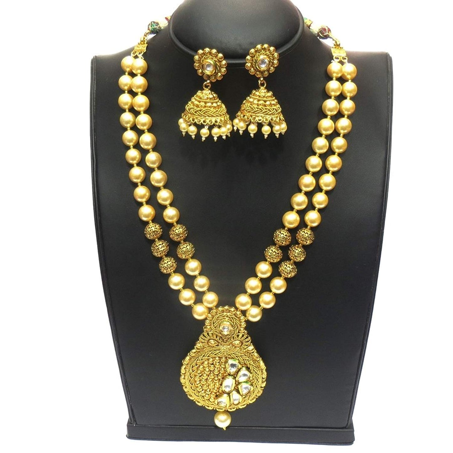 Jewelshingar Jewellery Gold Plated Pendant Set In Gold Colour For Women ( 21330-asps )