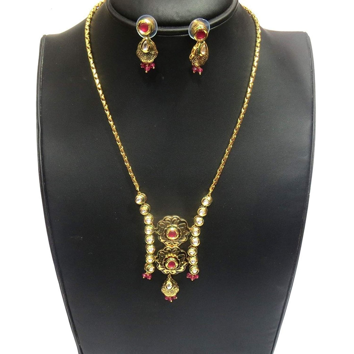 Jewelshingar Jewellery Fine Quality Gold Plated Pendant Set For Women ( 26158-acs )