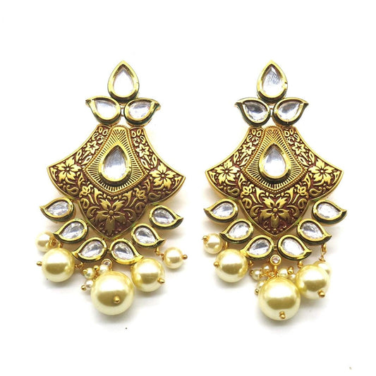 Jewelshingar Jewellery Gold Plated Enamel Colour Earrings For Women (44814-ace)