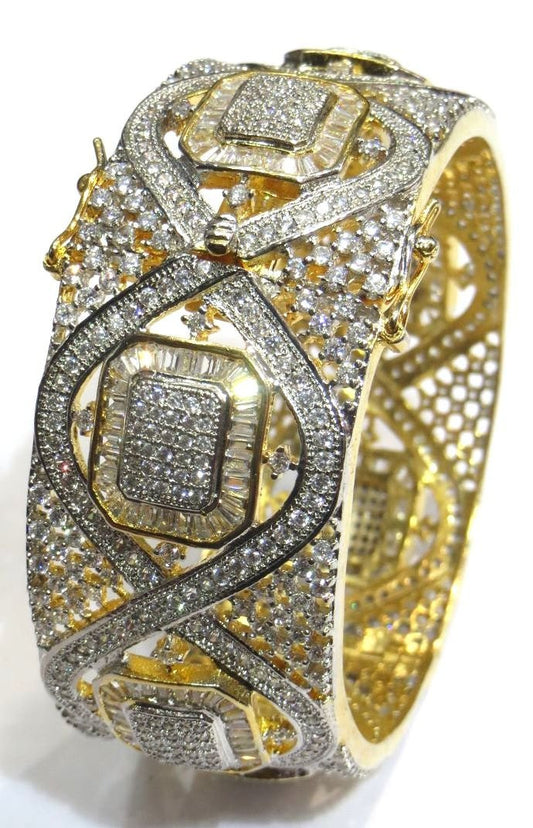 Jewelshingar Cubic Zirconia Single Bangle For Women Jewellery ( 7090-jb-single-a-2.4-3 ) - JEWELSHINGAR