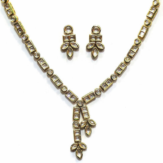 Jewelshingar Women's Kundan Polki Necklace Set In Fine Quality Jewellery ( 6200-acs-a ) - JEWELSHINGAR