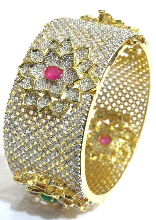Jewelshingar Cubic Zirconia Single Bangle For Women Jewellery ( 7106-jb-single-a-2.6-2 ) - JEWELSHINGAR