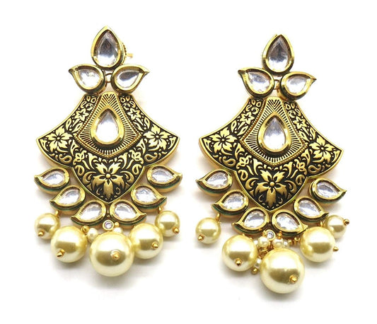 Jewelshingar Jewellery Gold Plated Enamel Colour Earrings For Women (44822-ace)