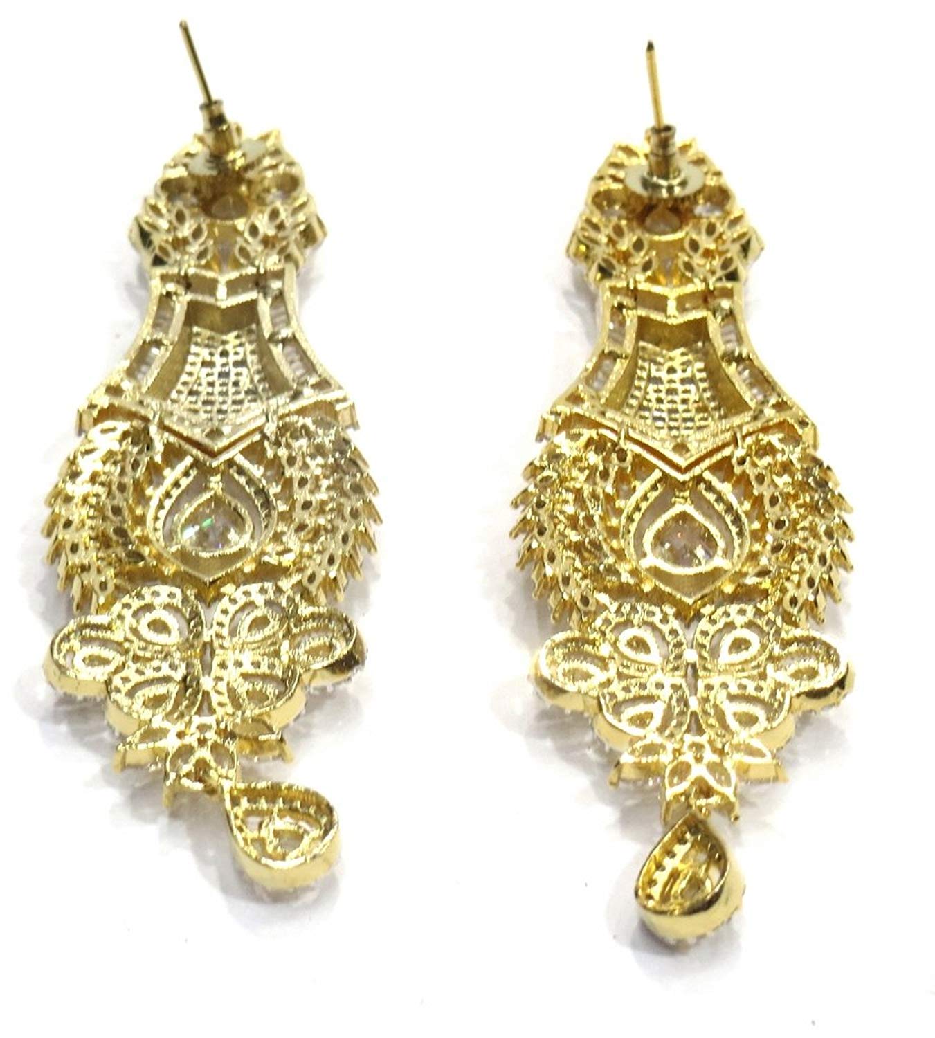 Jewelshingar Jewellery Fine Gold Plated Dangle & Drop Earrings For Girls ( 34176-ead )