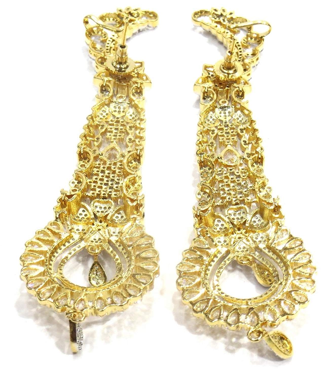 Jewelshingar Jewellery Fine Gold Plated Dangle & Drop Earrings For Girls ( 34181-ead )