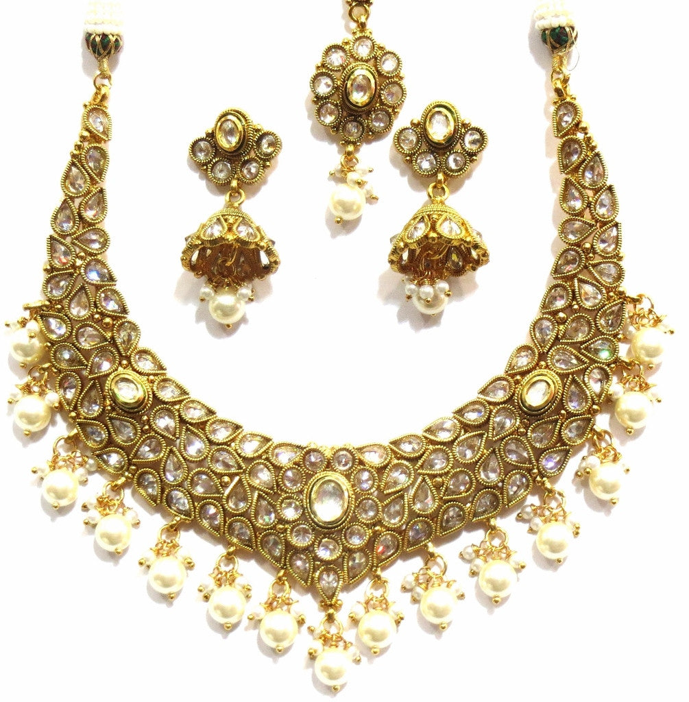 Jewelshingar Antique Necklace Set For women Jewellery ( 8936-as ) - JEWELSHINGAR