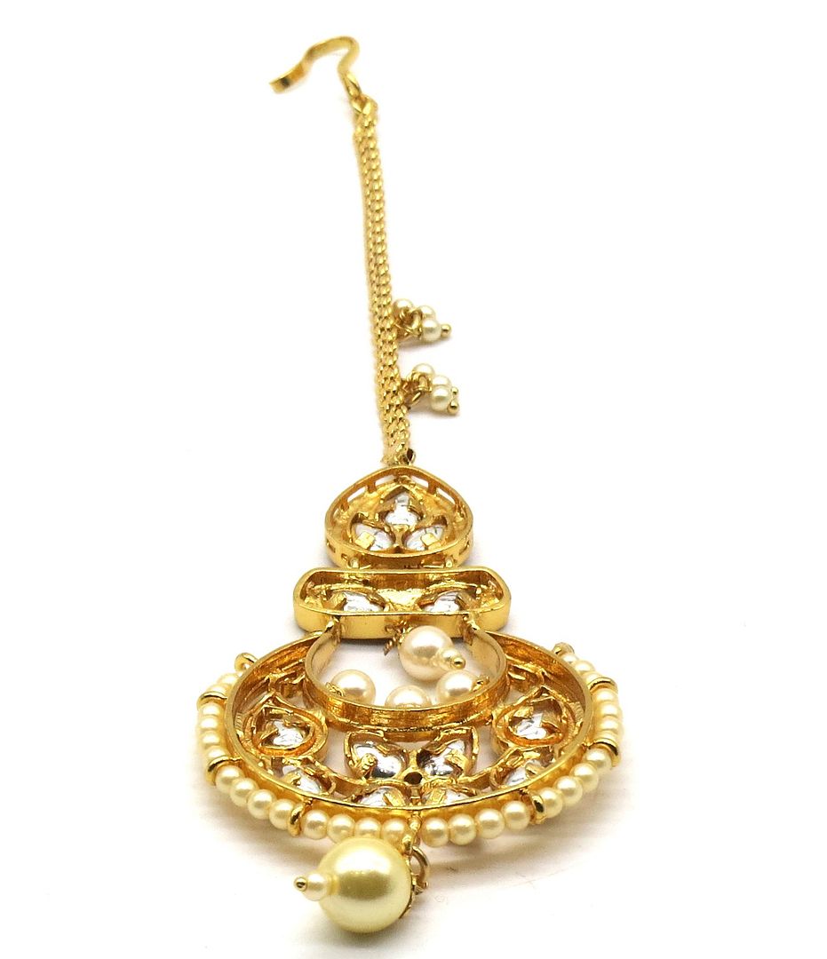 Jewelshingar Jewellery Gold Plated Kundan Maangtikka For Women ( 91949MTK )