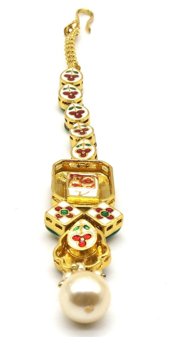 Jewelshingar Jewellery Gold Plated Kundan Maangtikka For Women ( 91955MTK )