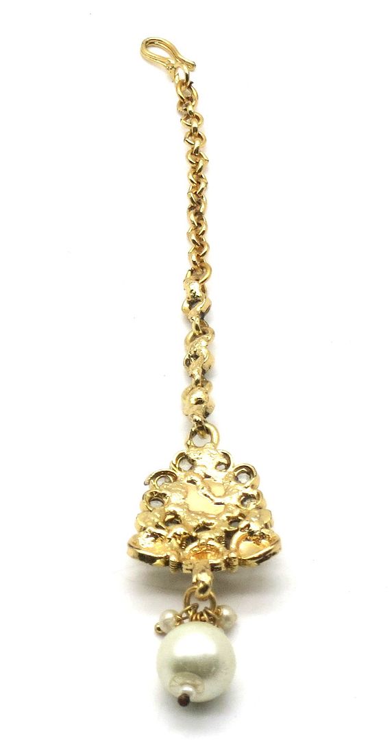 Jewelshingar Jewellery Gold Plated Polki Maangtikka For Women ( 92030MTP )