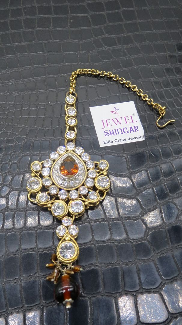 Jewelshingar Jewellery Gold Plated Polki Maangtikka For Women ( 92229MTP )