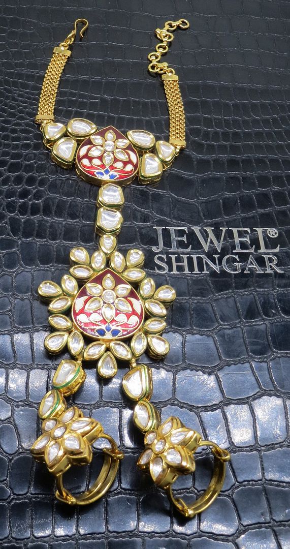 Jewelshingar Jewellery Gold Plated Hathphool For Women ( 92482CBH )