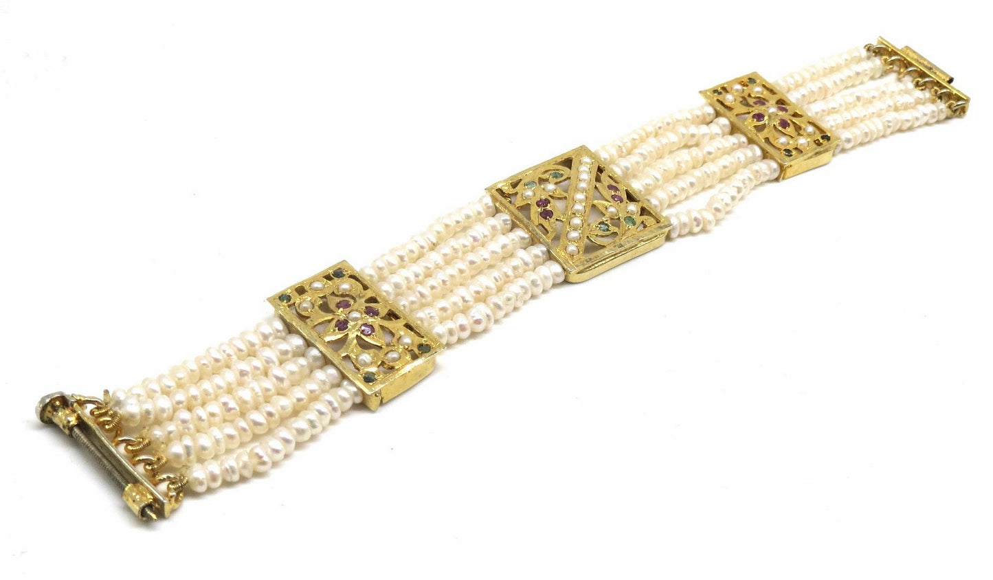 Jewelshingar Jewellery Gold Plated Kundan Bracelet For Women ( 92600CBJ )