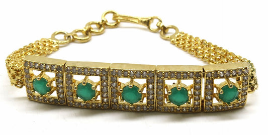 Jewelshingar Jewellery Gold Plated Diamond Bracelet For Women ( 92645CBD )