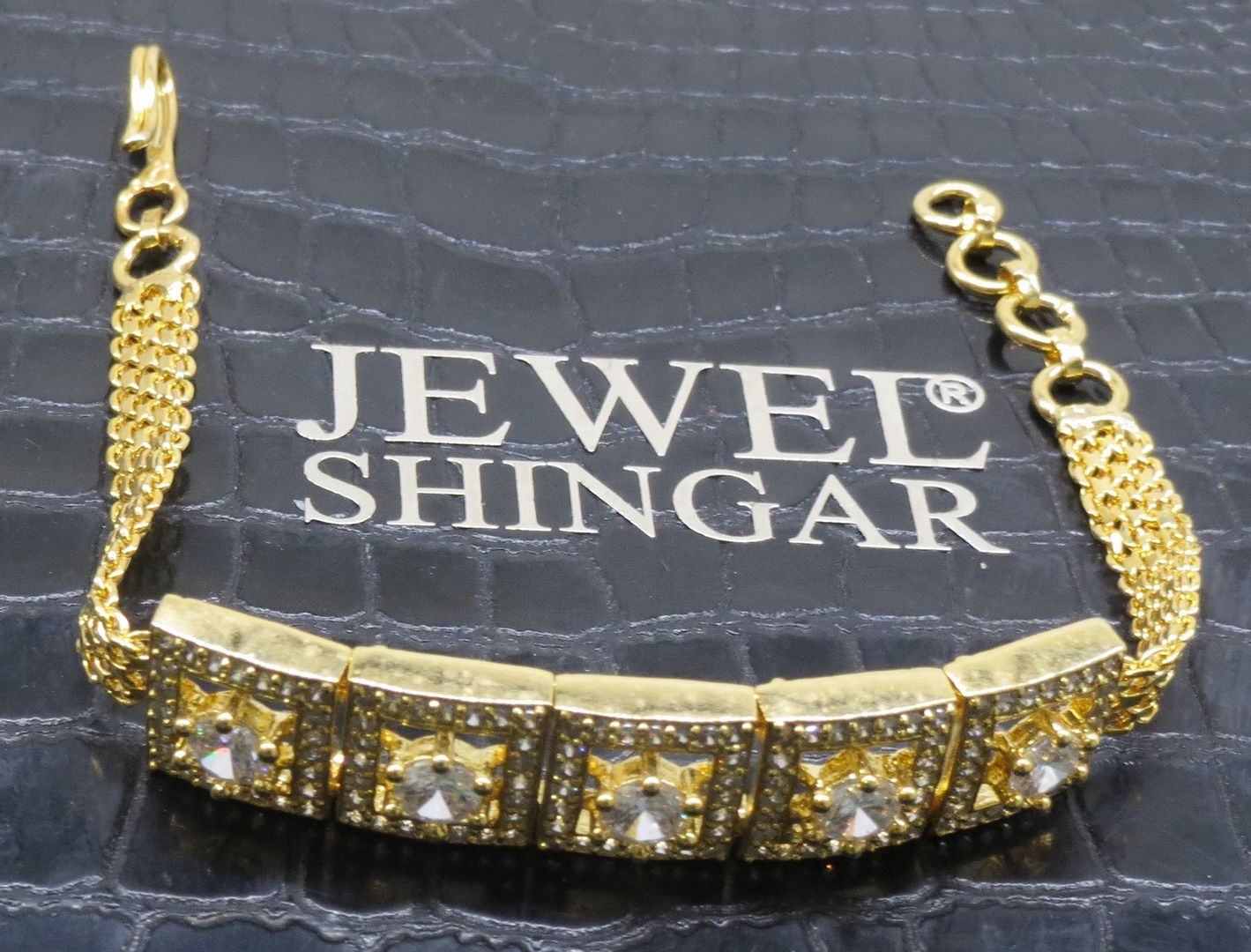 Jewelshingar Jewellery Gold Plated Diamond Bracelet For Women ( 92655CBD )