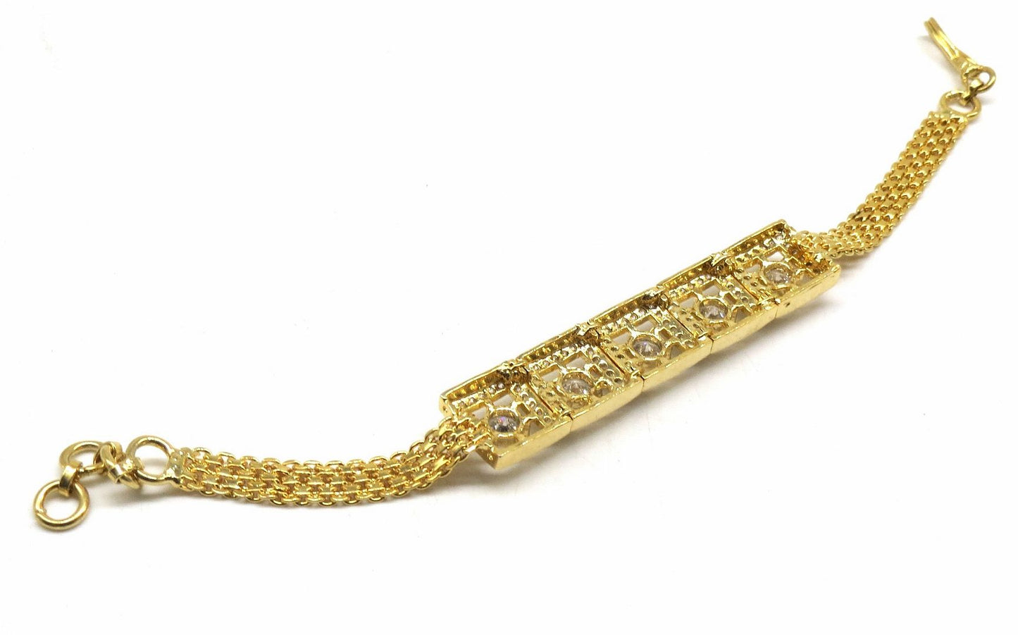 Jewelshingar Jewellery Gold Plated Diamond Bracelet For Women ( 92655CBD )