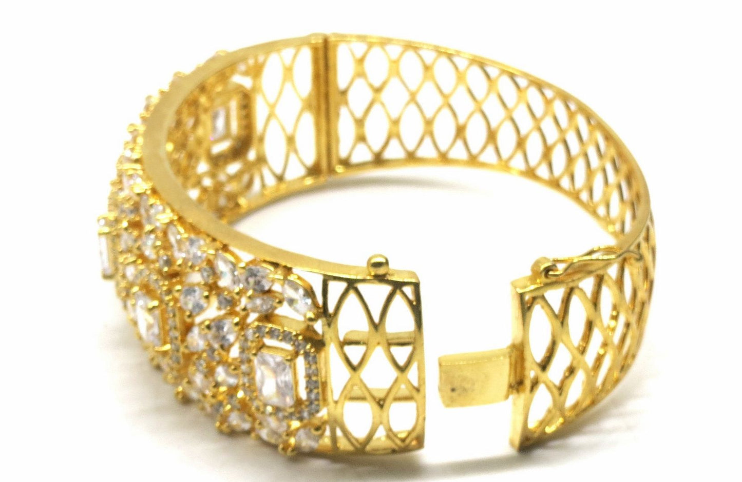 Jewelshingar Jewellery Gold Plated Diamond Bracelet For Women ( 92729BCD )