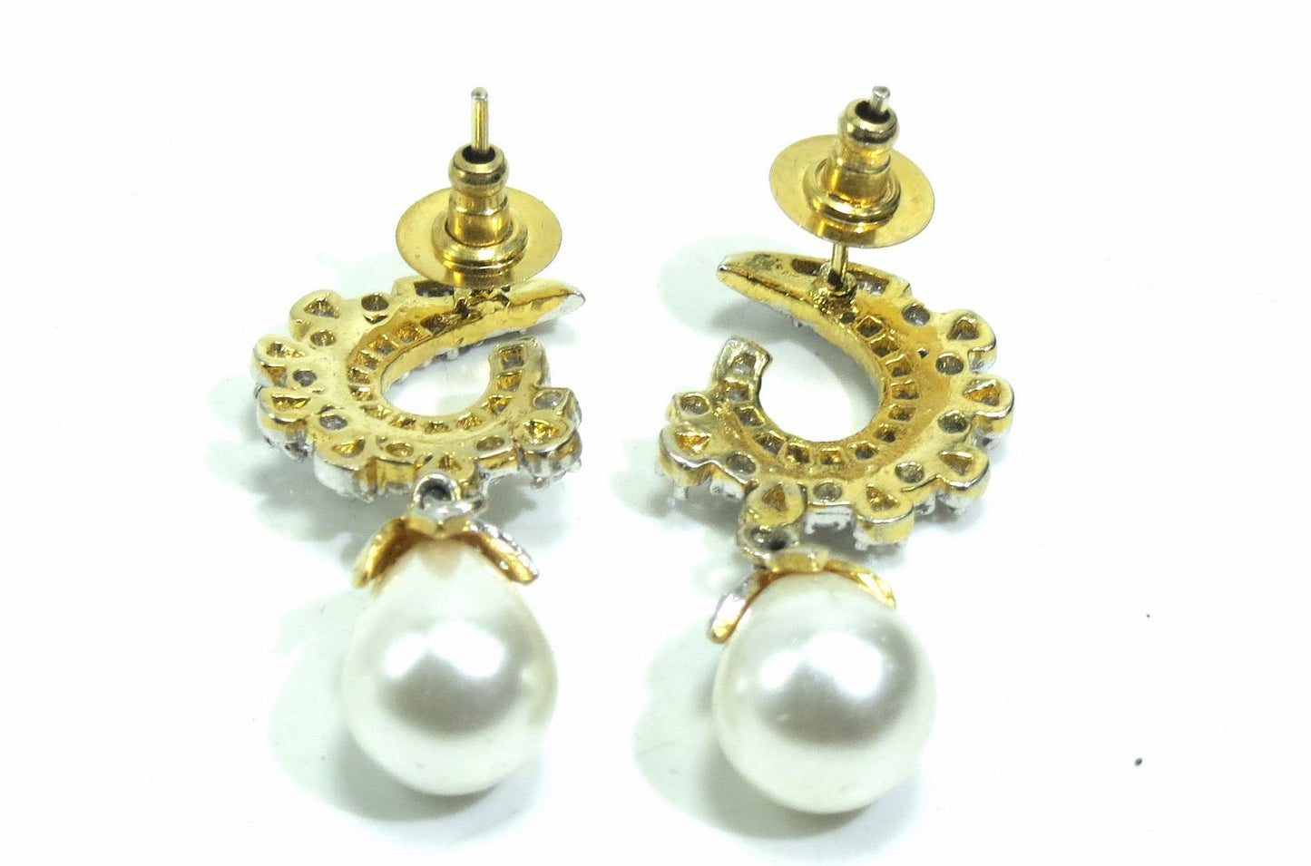 Jewelshingar Jewellery Gold Plated Diamond Earrings For Women ( 92984EAD )