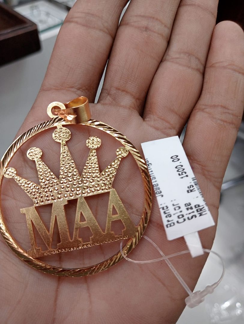 GOLD FORMING 2 SIZE MAA PENDANT BY CHOKERSET P7654330