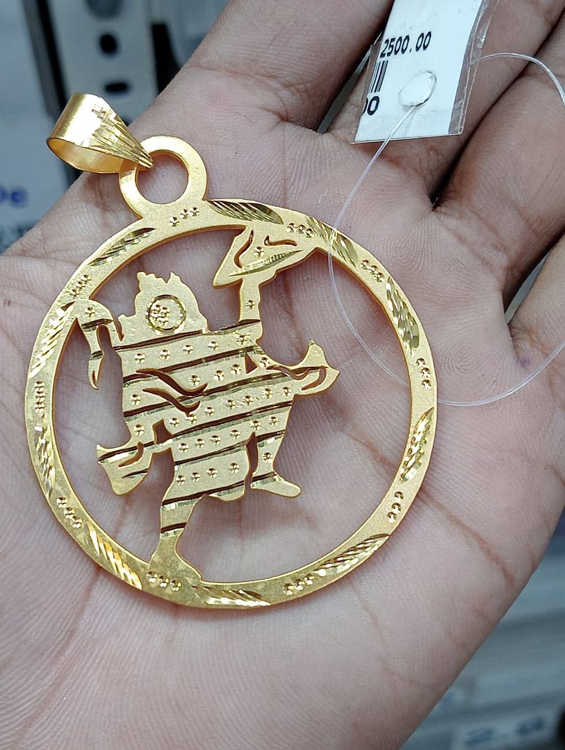 GOLD FORMING 2 SIZE HANUMAN PENDANT BY CHOKERSET P7654327