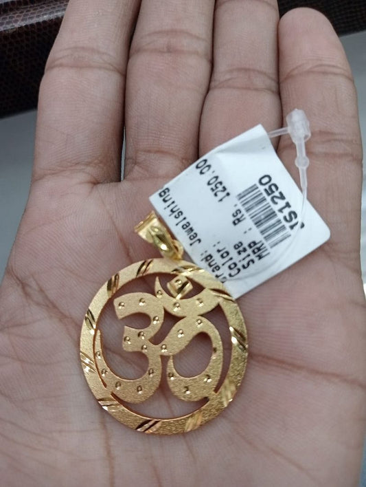 GOLD FORMING 1.25 SIZE OM PENDANT BY CHOKERSET P7654391