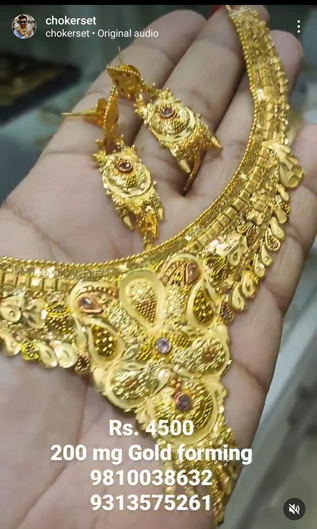 Gold Forming Necklace In Gold Colour And Gold Plating By Chokerset NKWA0243