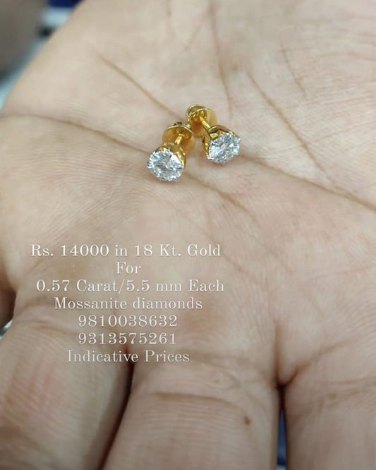 Moissanite Diamond Earings MDSS0057