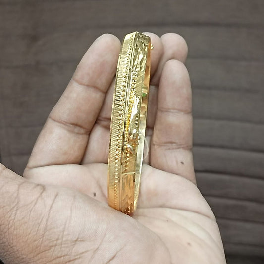 Gold Forming Gents Kada For Men 11 Gram* 20 MM-Plating Gold GFGK4