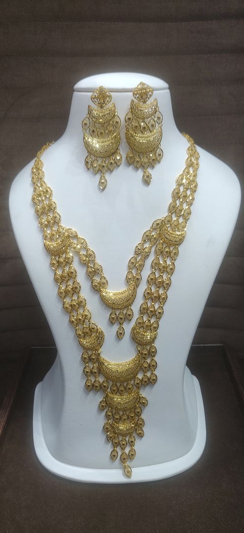 LONG SET RAANI HAAR IN GOLD FORMING BY CHOKERSET LSET1004